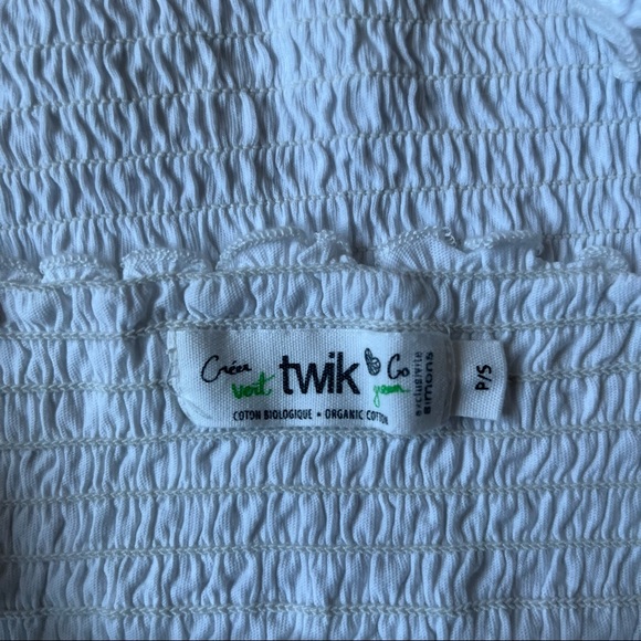 Simons smocked white crop top, size S - Picture 4 of 5